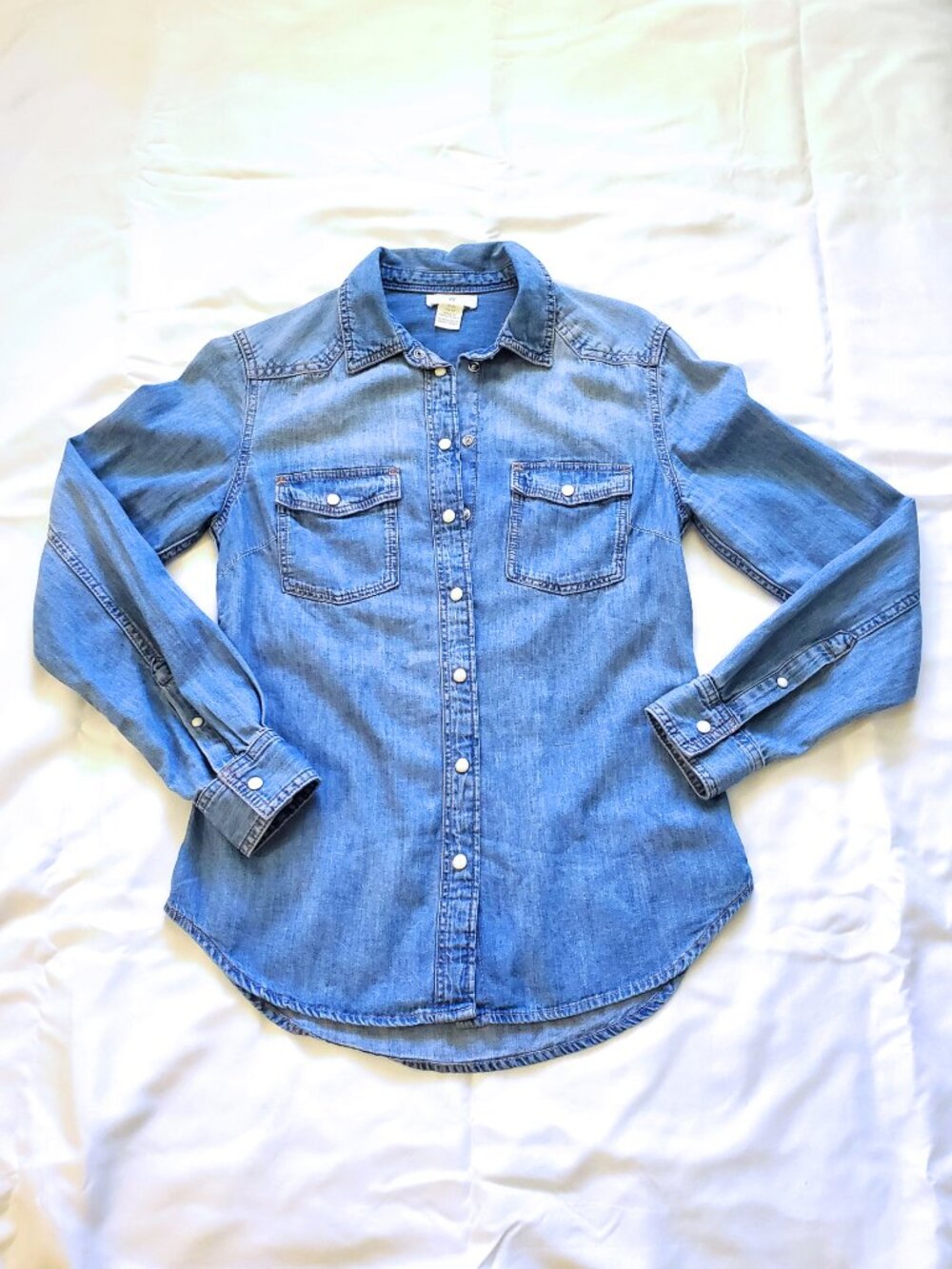 Denim Button-up Top